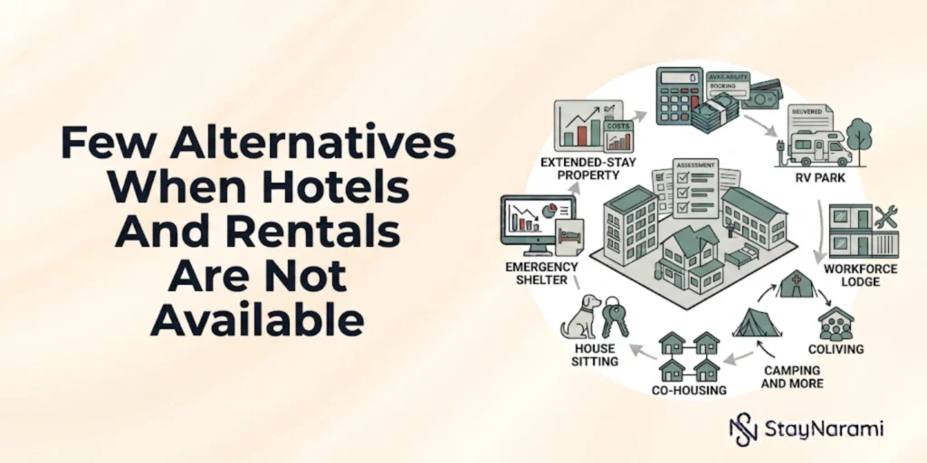 Alternatives when hotels and rentals are not available
