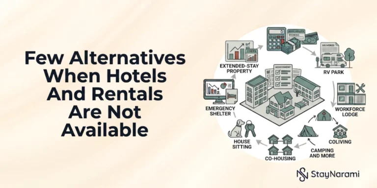 Alternatives when hotels and rentals are not available
