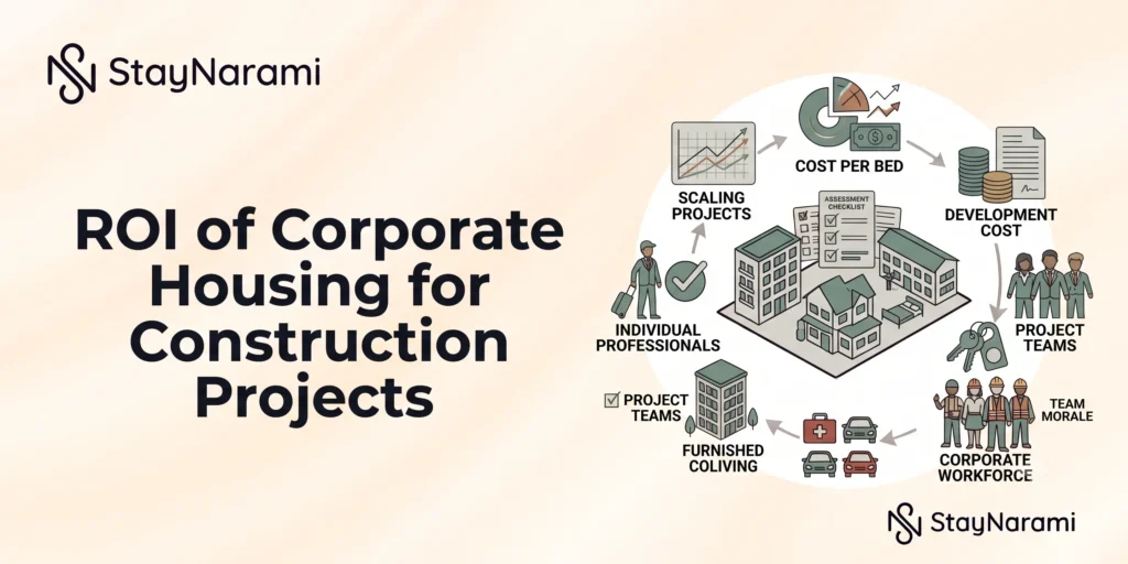 Furnished rental home set up as a corporate housing property for long-term business stays