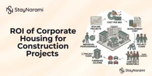 Furnished rental home set up as a corporate housing property for long-term business stays